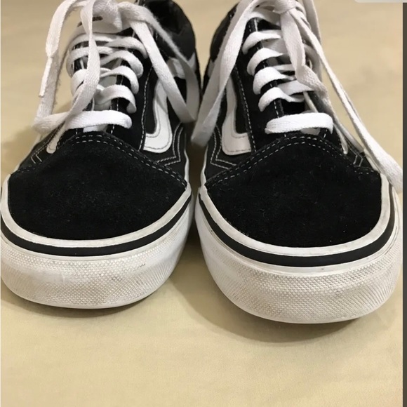 Vans Old Skool Low Top Black White Skate Sneakers Mens 5.5 Womens 7 Shoes - Picture 5 of 11
